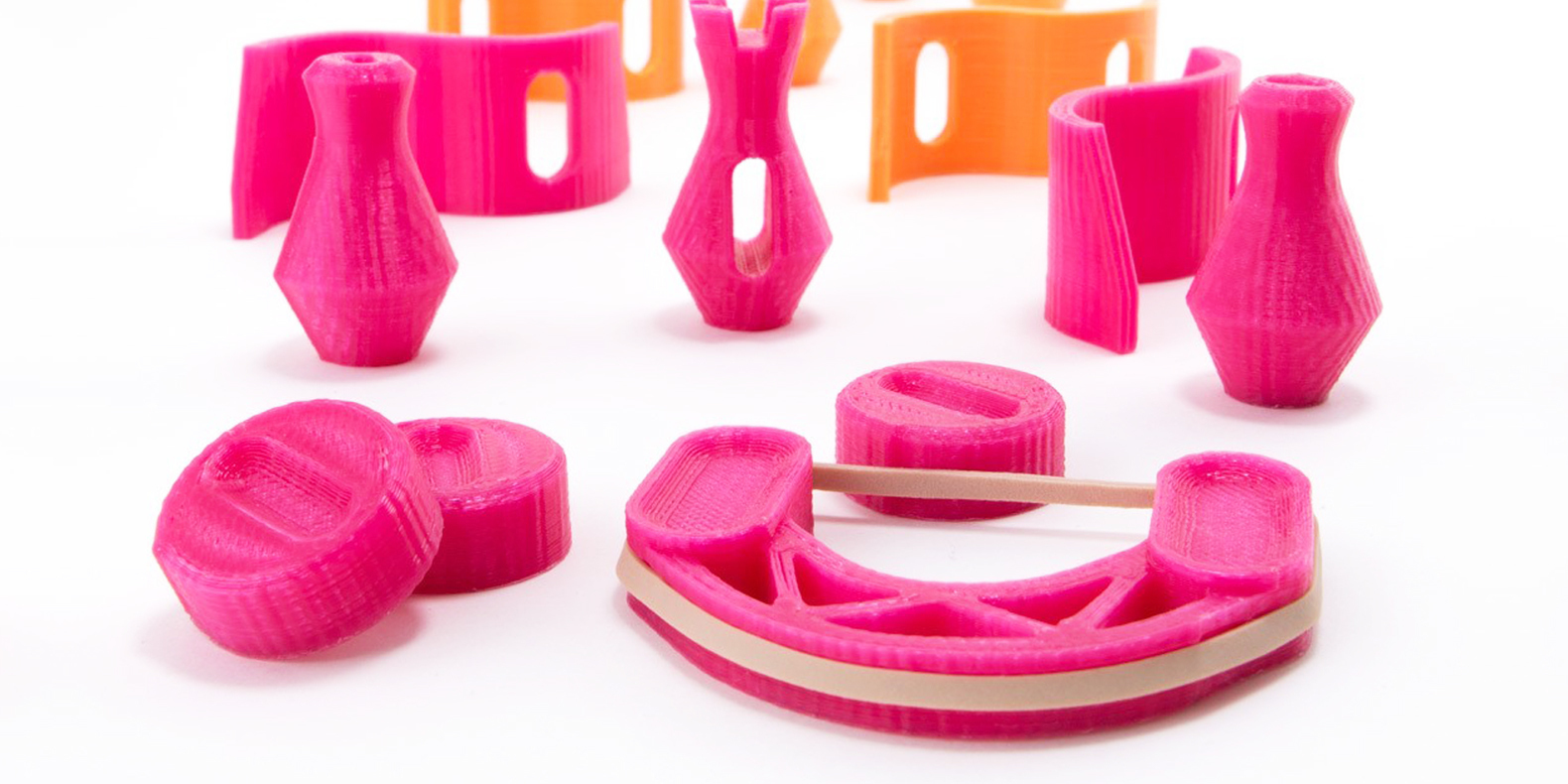 Discover in this new collection of 3D models using smartly rubber bands
