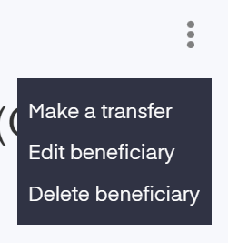 Editing beneficiaries